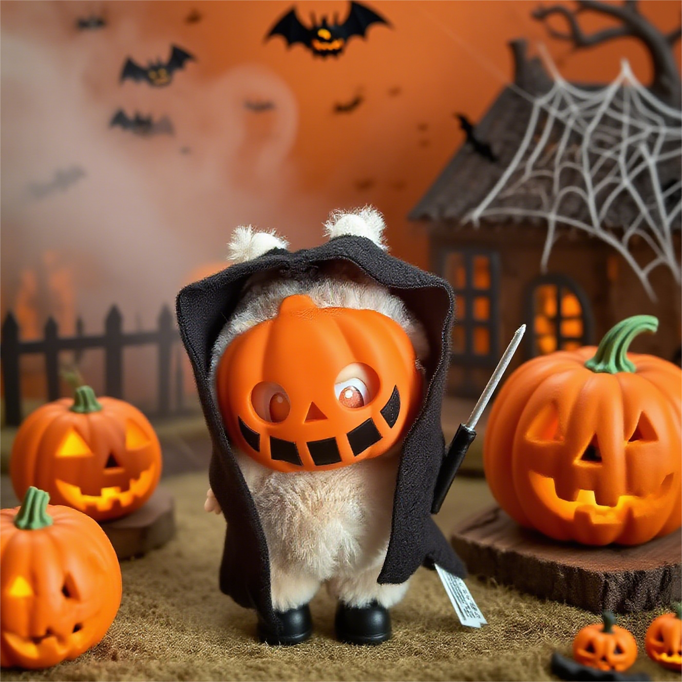 Halloween Pumpkin Ghost and Jason